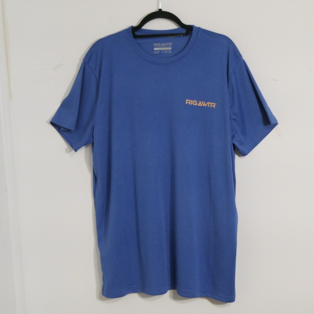 Rigawtr Mens T-Shirt XL Blue Marlin Fishing Performance Angler Coastal UPF 50 - Picture 2 of 6